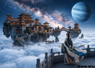 云海筑仙庭，星河落人间！精美史诗东方仙侠 AI 场景绘图提示词，复刻云端梦境